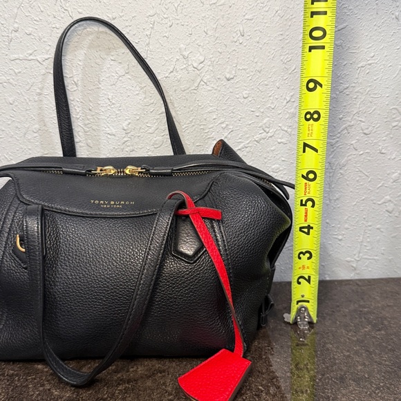 Tory Burch Perry Small Satchel Crossbody Shoulder Leather Bag‎ Black - Picture 10 of 11